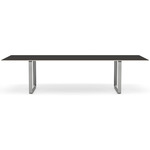 70/70 Dining Table - Gray / Black Linoleum