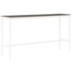 Base High Table - White / Black and Plywood