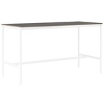 Base High Table - White / Black and Plywood