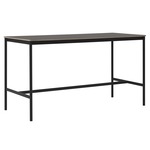Base High Table - Black / Black and Plywood