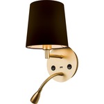 Josephine Wall Sconce - Brushed Champagne / Black