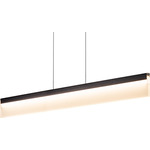 Lange Linear Pendant - Satin Brushed Black / White