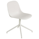 Fiber Side Chair Swivel Base - White / White
