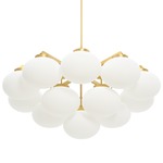 Cloudesley Chandelier - Satin Brass / Matte Opal