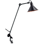 Lampe Gras N201 Conic Shade Clamp Base Table Lamp - Matte Black / Black / Copper Interior