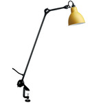 Lampe Gras N201 Round Shade Clamp Base Table Lamp - Matte Black / Yellow