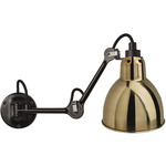 Lampe Gras N204 Wall Sconce - Matte Black / Brass