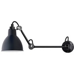 Lampe Gras N204 Wall Sconce - Matte Black / Blue