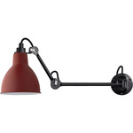 Lampe Gras N204 Wall Sconce - Matte Black / Red