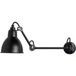 Lampe Gras N204 Wall Sconce - Matte Black / Black