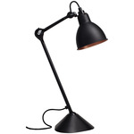 Lampe Gras N205 Table Lamp - Matte Black / Black / Copper Interior
