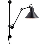 Lampe Gras N210 Conic Plug-in Bar Wall Sconce - Matte Black / Black / Copper