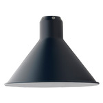 Lampe Gras N210 Conic Shade Plug-In Bar Wall Sconce - Matte Black / Blue