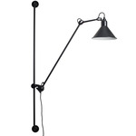 Lampe Gras N214 Conic Shade Plug-In Bar Wall Sconce - Matte Black / Satin Black