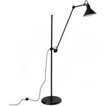 Lampe Gras N215 Conic Shade Floor Lamp - Matte Black / Black