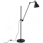 Lampe Gras N215 Round Shade Floor Lamp - Matte Black / Blue