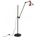 Lampe Gras N215 Conic Shade Floor Lamp - Matte Black / Copper