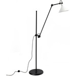 Lampe Gras N215 Conic Shade Floor Lamp - Matte Black / White