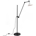 Lampe Gras N215 Conic Shade Floor Lamp - Matte Black / White / Copper Interior