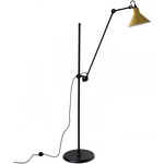 Lampe Gras N215 Conic Shade Floor Lamp - Matte Black / Yellow