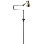 Lampe Gras N217 Round Shade Wall Sconce - Matte Black / Brass