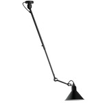 Lampe Gras N302 Conic Shade Semi Flush / Pendant - Matte Black / Black