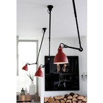 Lampe Gras N302 Semi Flush / Pendant - Matte Black / Red