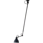 Lampe Gras N302 Long Arm Semi Flush / Pendant - Matte Black / Blue