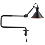 Lampe Gras N303 Conic Shade Plug-in Wall Sconce - Matte Black / Black / Copper Interior