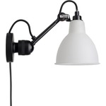 Lampe Gras N304 Plug-in Wall Sconce - Matte Black / White