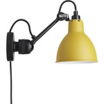 Lampe Gras N304 Plug-in Wall Sconce - Matte Black / Yellow