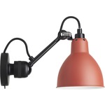 Lampe Gras N304 Wall Sconce - Matte Black / Red