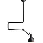 Lampe Gras N312 Ceiling Light - Matte Black / Black / Copper Interior