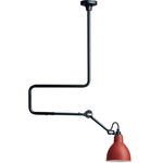 Lampe Gras N312 Semi Flush / Pendant - Matte Black / Red