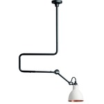 Lampe Gras N312 Ceiling Light - Matte Black / White / Copper Interior