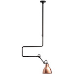 Lampe Gras N312 Long Arm Semi Flush / Pendant - Matte Black / Copper