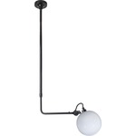 Lampe Gras N313 Glass Ball Pendant - Matte Black / White