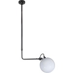 Lampe Gras N313 Glass Ball Pendant - Matte Black / White