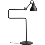 Lampe Gras N317 Table Lamp - Matte Black / Black / Copper Interior