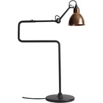 Lampe Gras N317 Table Lamp - Matte Black / Raw Copper