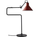 Lampe Gras N317 Conic Shade Table Lamp - Matte Black / Red