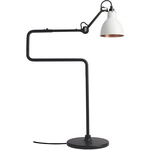 Lampe Gras N317 Table Lamp - Matte Black / White / Copper Interior