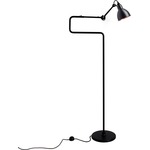 Lampe Gras N411 Floor Lamp - Matte Black / Black / Copper Interior