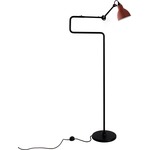 Lampe Gras N411 Floor Lamp - Matte Black / Red