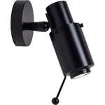 Biny Spot Wall Sconce with Directional Stick - Matte Black / Black