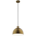 Zailey Dome Pendant - Natural Brass