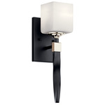 Marette Wall Sconce - Black / Satin Etched