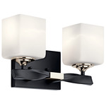 Marette Bathroom Vanity Light - Black / Satin Etched