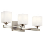 Marette Bathroom Vanity Light - Brushed Nickel / Satin Etched