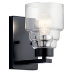 Vionnet Wall Sconce - Black / Clear